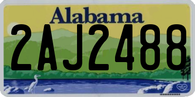 AL license plate 2AJ2488