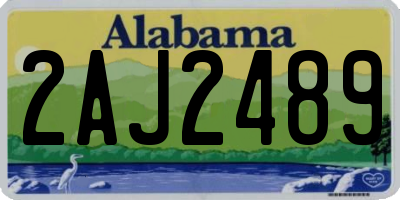 AL license plate 2AJ2489