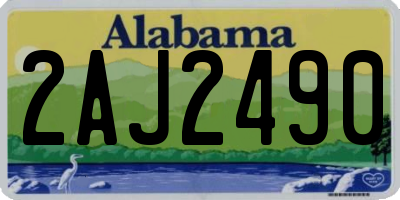 AL license plate 2AJ2490