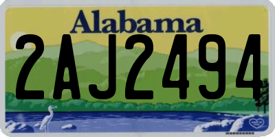 AL license plate 2AJ2494
