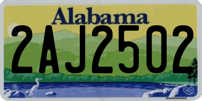 AL license plate 2AJ2502