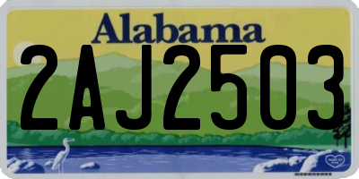 AL license plate 2AJ2503