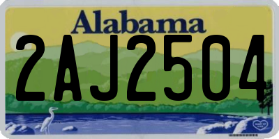 AL license plate 2AJ2504