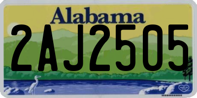 AL license plate 2AJ2505