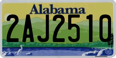 AL license plate 2AJ2510