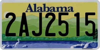 AL license plate 2AJ2515