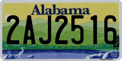 AL license plate 2AJ2516