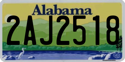 AL license plate 2AJ2518