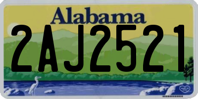 AL license plate 2AJ2521