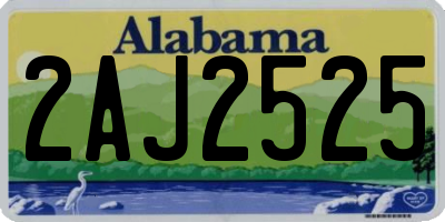 AL license plate 2AJ2525