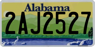 AL license plate 2AJ2527