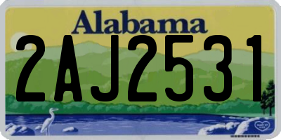 AL license plate 2AJ2531