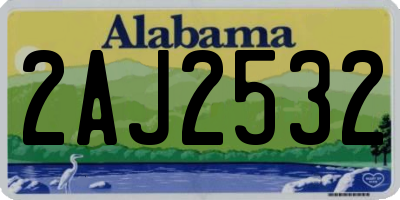 AL license plate 2AJ2532