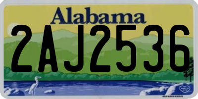 AL license plate 2AJ2536