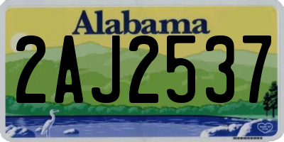 AL license plate 2AJ2537