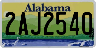 AL license plate 2AJ2540