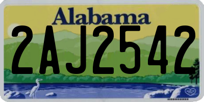 AL license plate 2AJ2542