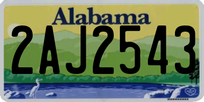 AL license plate 2AJ2543