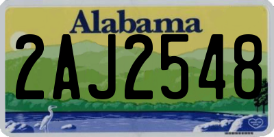 AL license plate 2AJ2548