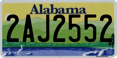AL license plate 2AJ2552