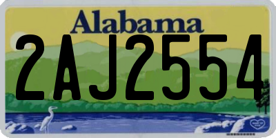 AL license plate 2AJ2554