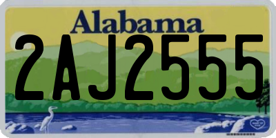 AL license plate 2AJ2555