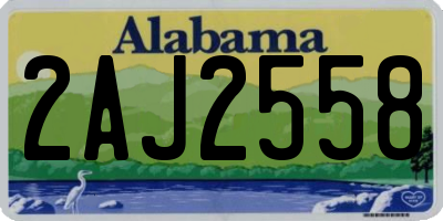 AL license plate 2AJ2558