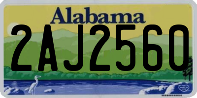 AL license plate 2AJ2560