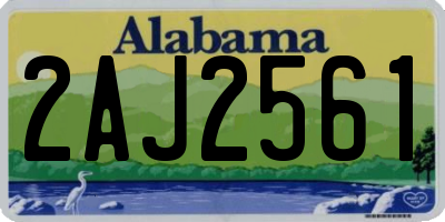 AL license plate 2AJ2561