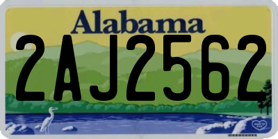 AL license plate 2AJ2562