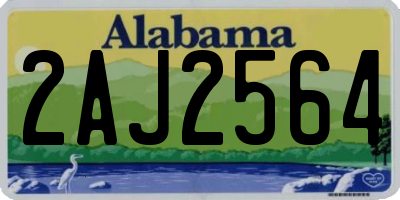 AL license plate 2AJ2564