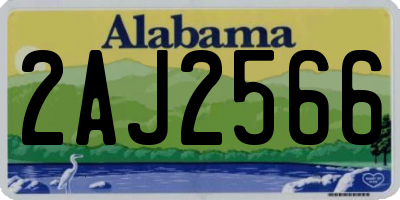AL license plate 2AJ2566
