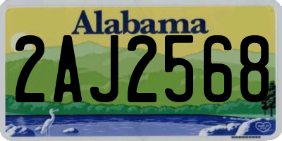 AL license plate 2AJ2568