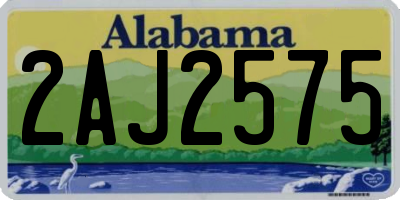 AL license plate 2AJ2575