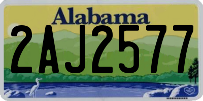 AL license plate 2AJ2577