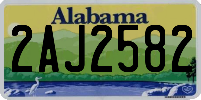 AL license plate 2AJ2582