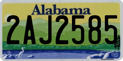 AL license plate 2AJ2585