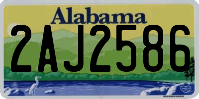 AL license plate 2AJ2586