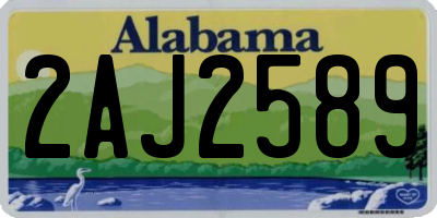 AL license plate 2AJ2589