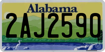 AL license plate 2AJ2590
