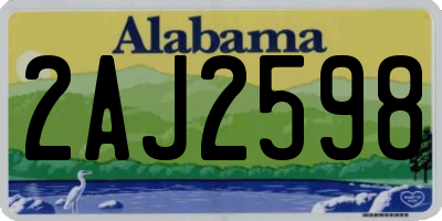 AL license plate 2AJ2598