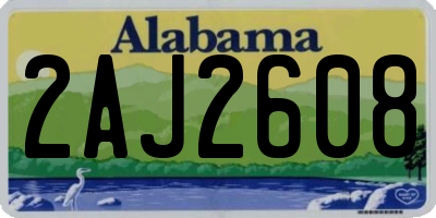 AL license plate 2AJ2608