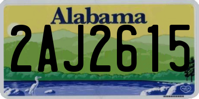 AL license plate 2AJ2615