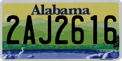 AL license plate 2AJ2616