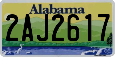 AL license plate 2AJ2617