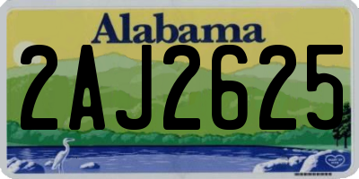 AL license plate 2AJ2625
