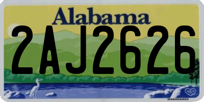 AL license plate 2AJ2626