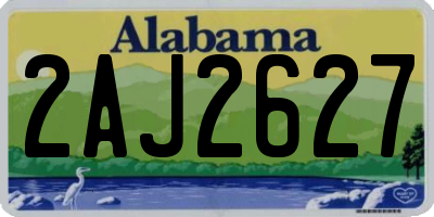 AL license plate 2AJ2627