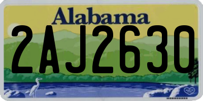 AL license plate 2AJ2630