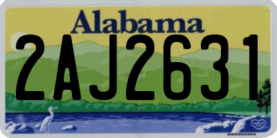 AL license plate 2AJ2631
